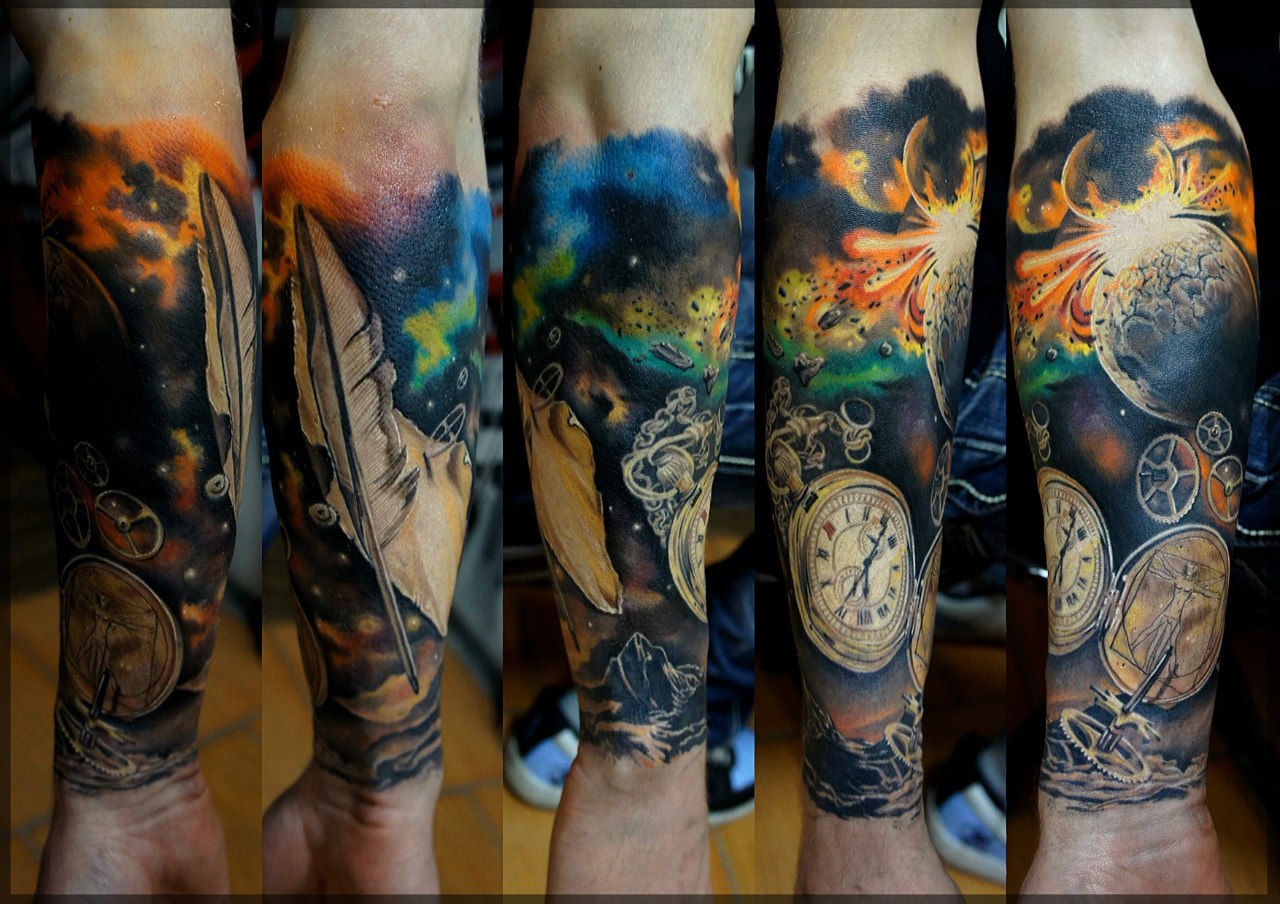 тату на пол руки