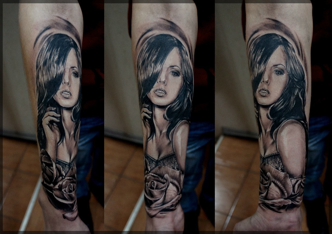 тату от локтя до кисти