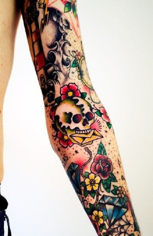 Тату в стиле олд скул