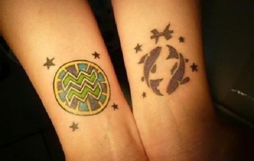 тату знаки зодиака рыбы