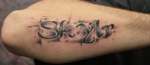 надпись эскиз тату