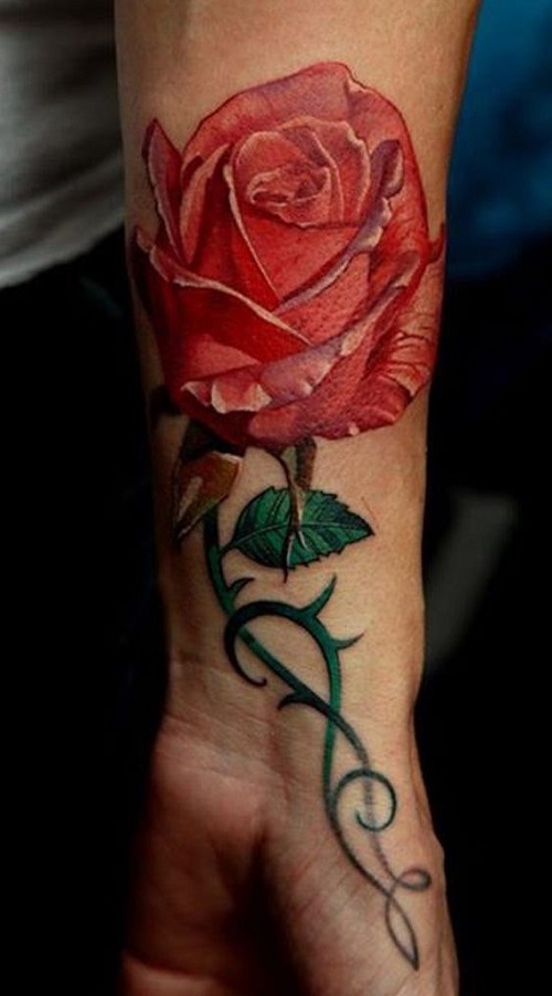 татуировка роза