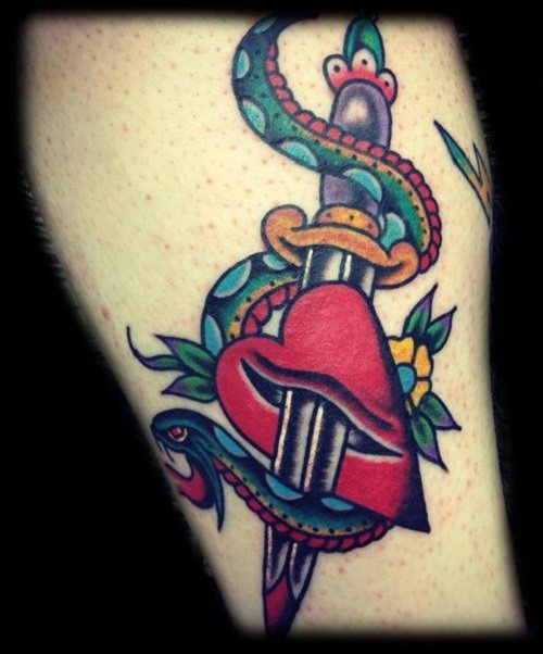 татуировки в стиле олд скул